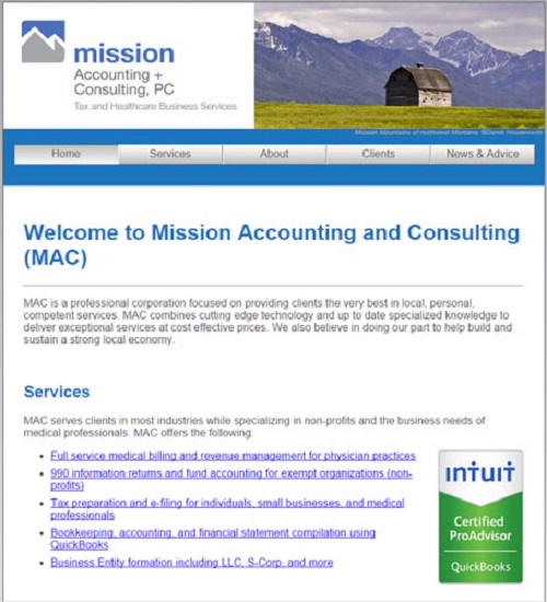 Accounting Small Business Web Site