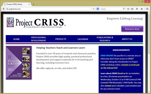 Project CRISS National Office Web Site